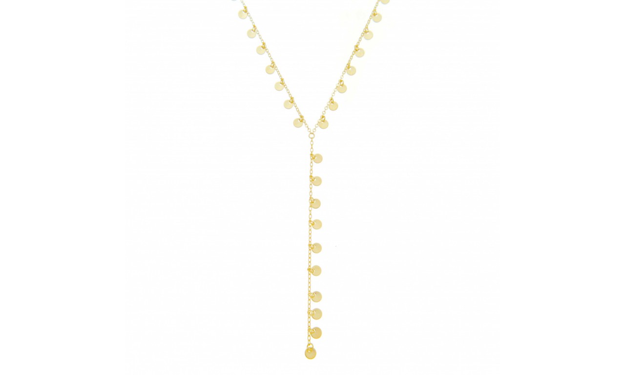 Colar Gravatinha Medalhas Banho de Ouro 18k.