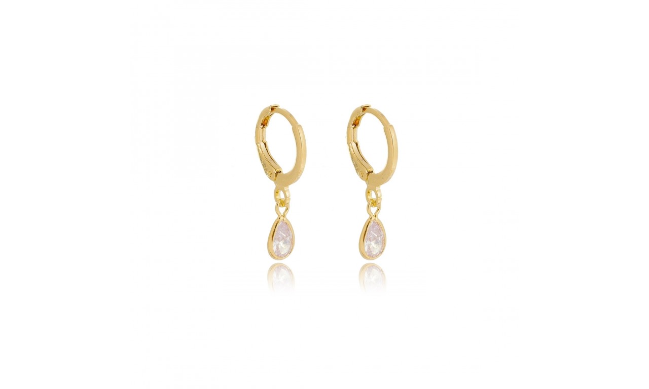 Brinco Argola Gota Banho de Ouro 18k