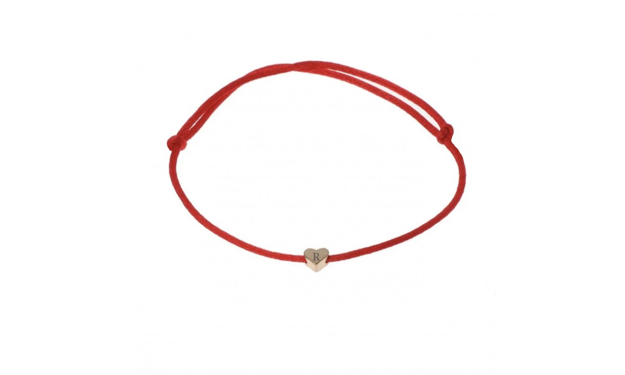Pulseira Heart Personalizado Fio de Seda.