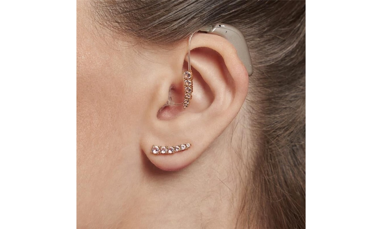 Brinco Aparelho Auditivo Ear Cuff Banho de Ouro 18k.